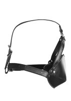 Shots Kopfgeschirr mit Mundmaske und integrierten Ballknebel in schwarz