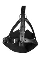 Shots Kopfgeschirr mit Mundmaske und integrierten Ballknebel in schwarz