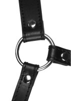 Shots Kopfgeschirr mit Mundmaske und integrierten Ballknebel in schwarz