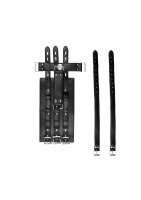 Shots back harness with arm cuffs black