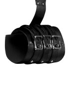 Shots back harness with arm cuffs black