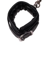 Shots body harness with thigh and hand cuffs black