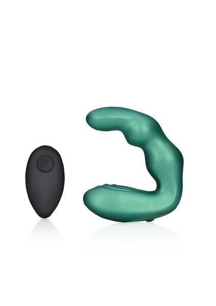 Shots Curved Vibro Prostate Massager Metallic Green