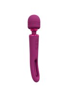 VIVE - Kiku - Rechargeable Double Ended Wand with Innovative G-Spot Flapping Stimulator - Pink