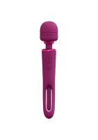 VIVE - Kiku - Rechargeable Double Ended Wand with Innovative G-Spot Flapping Stimulator - Pink