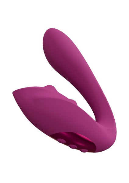 VIVE - Yuki - Rechargeable Dual Motor - G-Spot Vibrator with Massaging Beads - Pink