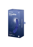 Double Crystal - Glass Dildo - Light Blue
