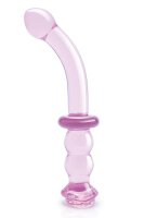 Glaze Glass Rosebud G-Spot Dildo - 19 cm