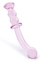 Glaze Glass Rosebud G-Spot Dildo - 19 cm