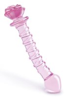 Glaze Glass Rosebud Spiral G-Spot Dildo - 22,8 cm