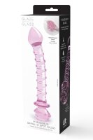 Glaze Glass Rosebud Spiral G-Spot Dildo - 22,8 cm