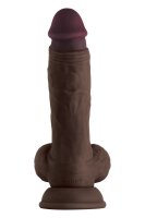 Shaft Model A 8,5 Inch Liquid Silicone Dong With Balls Mahogany 21,5 cm