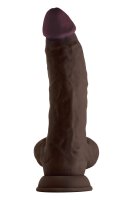 Shaft Model N 9,5 Inch Liquid Silicone Dong With Balls Mahogany 24,1 cm