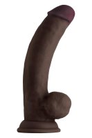 Shaft Model C 8,5 Inch Liquid Silicone Dong With Balls Mahogany 21,5 cm