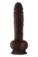 Shaft Model A 10,5 Inch Liquid Silicone Dong With Balls Mahogany 25,4 cm