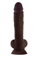 Shaft Model A 10,5 Inch Liquid Silicone Dong With Balls Mahogany 25,4 cm