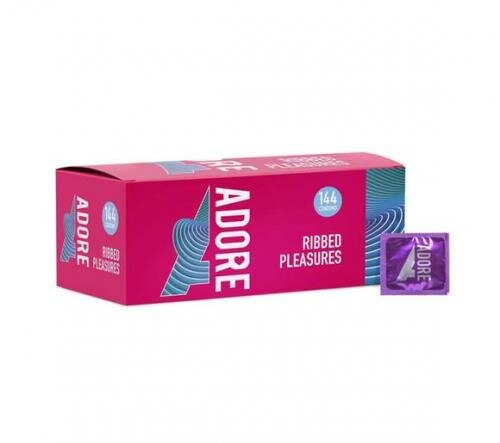 Adore Ribbed Pleasure Condoms 144 Stück