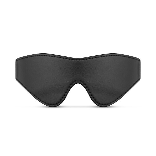 Faux Leather Blindfold - Black