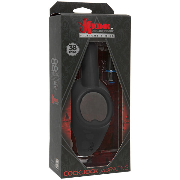 Doc Johnson Cock Jock Vibrating Silicone C-Ring 38 mm. - Black