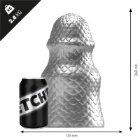 STRETCHR Scaly Butt Plug XL Gun Metal - 15,5 cm
