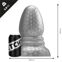 STRETCHR Ripple Butt Plug XL Gun Metal - 20,0 cm