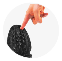 STRETCHR Ripple Butt Plug L Black Metallic - 16,5 cm