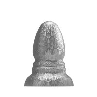 STRETCHR Ripple Butt Plug M Gun Metal - 13,5 cm