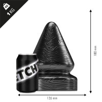 STRETCHR Sirup Butt Plug M Black Metallic - 13,5 cm