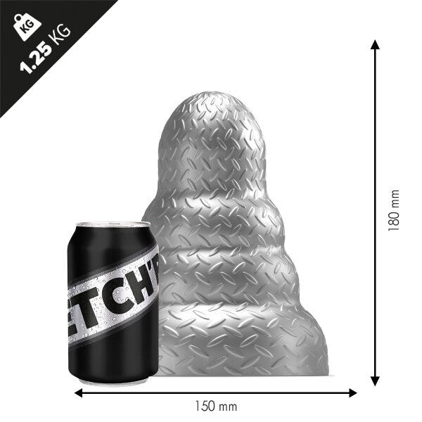 STRETCHR Tripole Butt Plug M Gun Metal - 15 cm