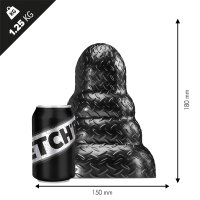 STRETCHR Tripole Butt Plug M Black Metallic - 15 cm