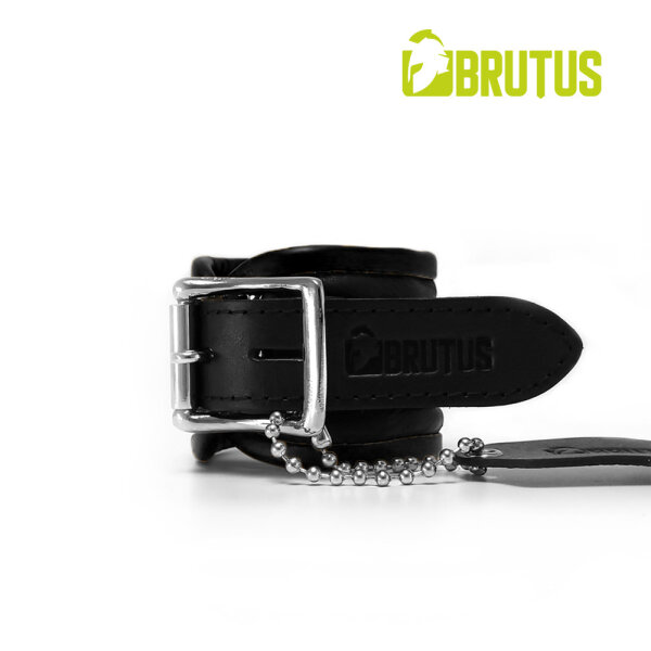 BRUTUS Leather Wrist Restraints Black/Black