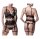 GREY VELVET 3-pcs set (Top, thong, suspender belt) XXL
