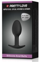 Pretty Love Analplug Silikon Schwarz 8,4 cm