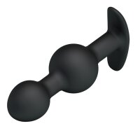 Pretty Love Analplug Duo Silikon Schwarz 10,4 cm