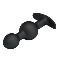 Pretty Love Analplug Duo Silikon Schwarz 10,4 cm