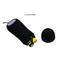 Pretty Love Silikon Plug vibrierend Schwarz 3 cm