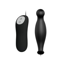 Pretty Love vibrating butt plug with controller black 2,8 cm