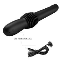Pretty Love Dildo with thrust Pazuzu Black 15cm