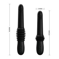 Pretty Love Dildo with thrust Pazuzu Black 15cm