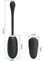 Pretty Love Vibro - Ei Doreen Schwarz mit Fernbedienung