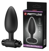 Pretty Love Analplug vibrierend Schwarz 3,8 cm