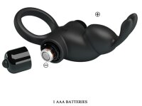 Pretty Love Cockring Rabbit Schwarz