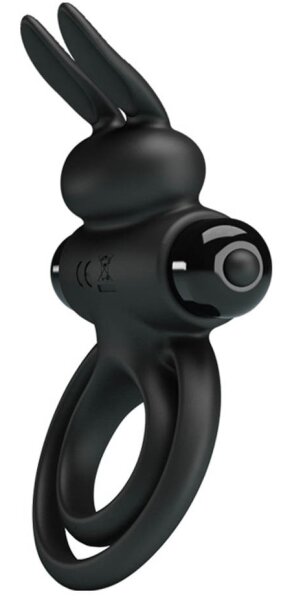 Pretty Love Vibro Cockring Rabbit Black