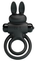 Pretty Love Vibro Cockring Rabbit Black