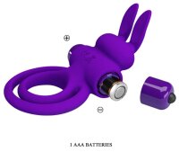 Pretty Love Vibro Cockring Rabbit Purple