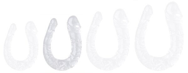 ClearlyHorny Doppeldildo transparent U Jelly M