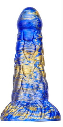 MetallicAnal Dildo Cyrix Gold Blue 15,5 cm