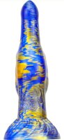 MetallicAnal Dildo Fantasy Skurix Gold Blau 19 cm