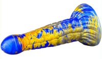MetallicAnal Fantasy Ninja Dildo Gold Blue 16 cm