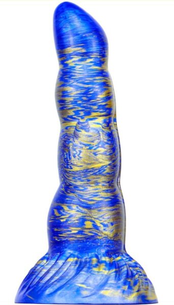 MetallicAnal Dildo Fantasy Scopio Blau Gold 17 cm